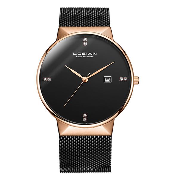 Lei Xuan men's watch ultra-thin waterproof fashion simple casual tide steel belt