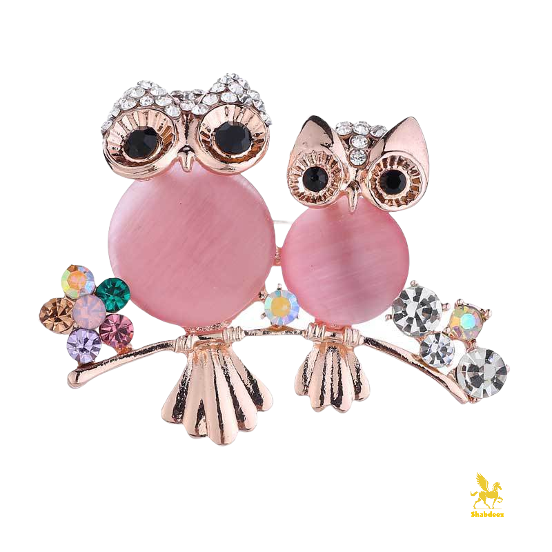 Owl Rhinestone Pin Brooches