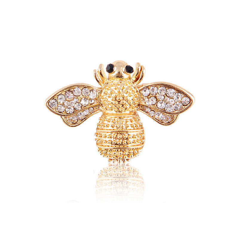 Elegant Bee Rhinestone Pin Brooches
